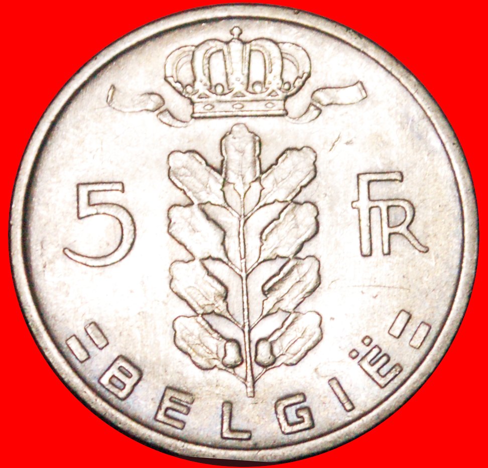  • HOLLÄNDISCH LEGENDE: BELGIEN ★ 5 FRANKEN 1962 STEMPELDREHUNG 180°! OHNE VORBEHALT!   