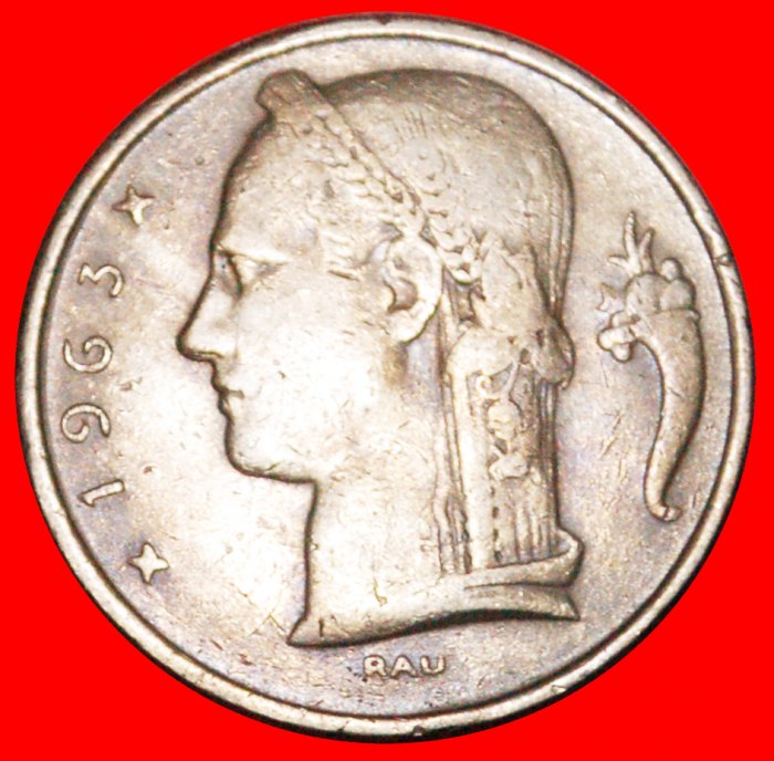  • FRENCH LEGEND: BELGIUM ★ 5 FRANCS 1963 NOT MEDAL ALIGNMENT! LOW START ★ NO RESERVE!   