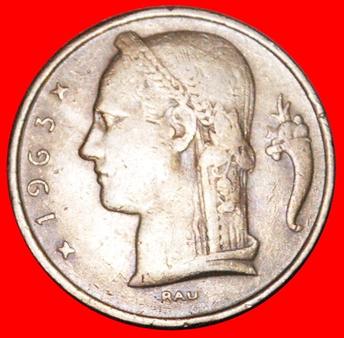 • FRENCH LEGEND: BELGIUM ★ 5 FRANCS 1963 NOT MEDAL ALIGNMENT! LOW START ★ NO RESERVE!