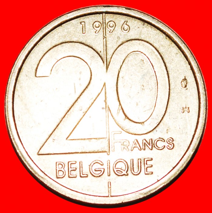 • FRENCH LEGEND (1994-2001): BELGIUM ★ 20 FRANCS 1996! LOW START ★ NO RESERVE!