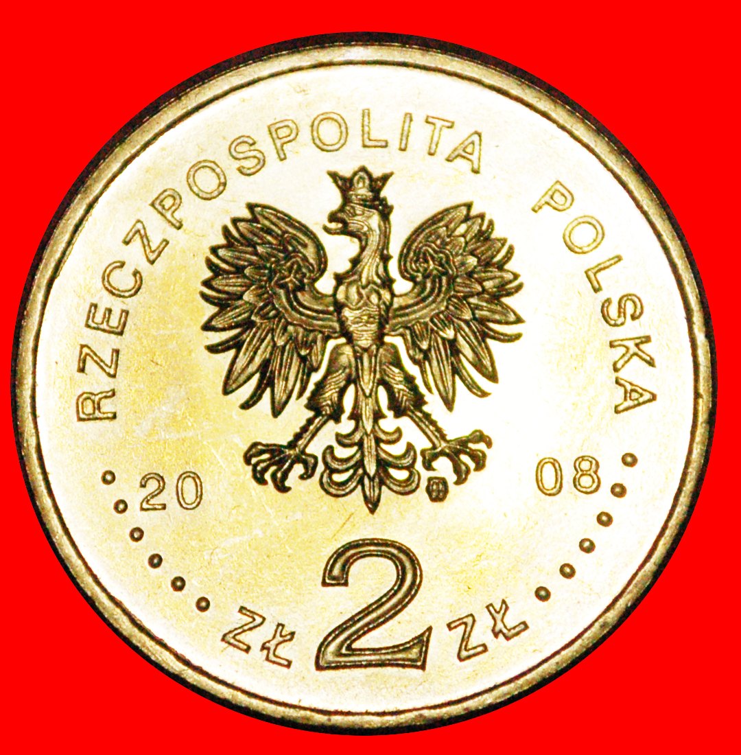  * STOP AGGRESSION IN MIDDLE EAST: POLAND ★ 2 ZLOTY 2008 NORDIC GOLD UNC! LOW START★NO RESERVE!   