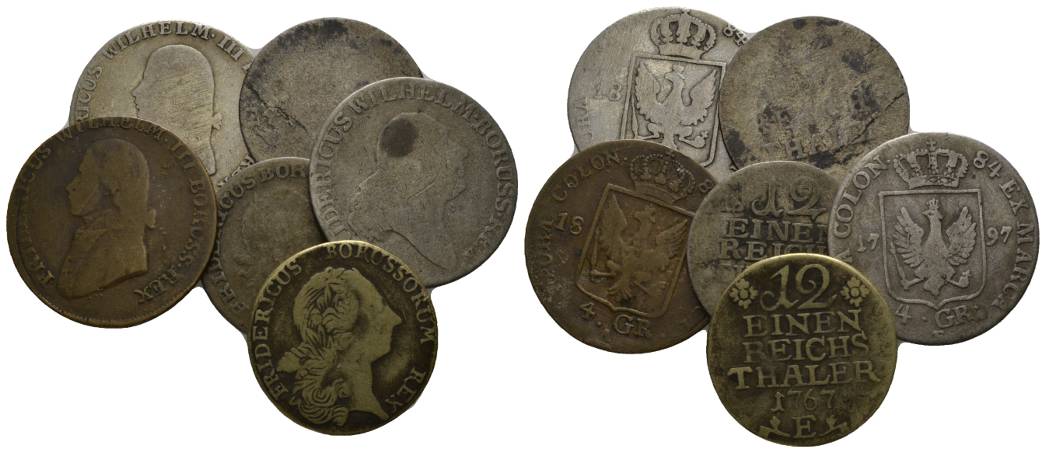  Altdeutschland,6 Kleinmünzen   