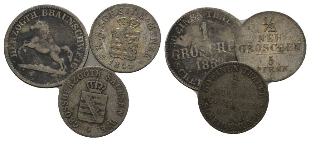  Altdeutschland,3 Kleinmünzen   