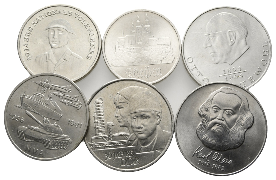  DDR, 6 Münzen   