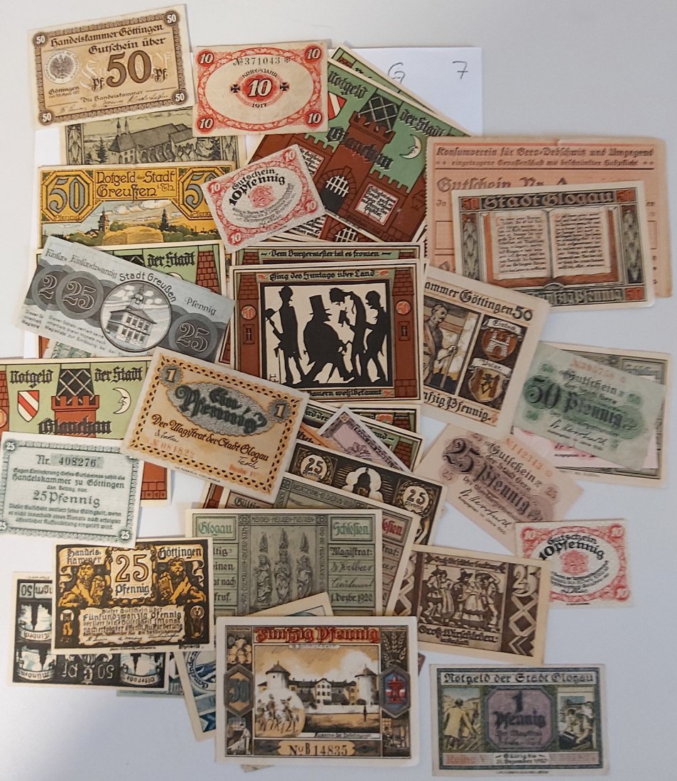  Deutschland, Papiernotgeld - Städtenotgeld G; 48 Stück   