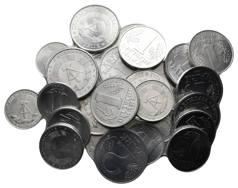  DDR, diverse Kleinmünzen-Aluminium   
