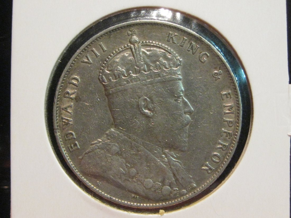 STRAITS SETTLEMENTS 1 DOLLAR 1907.GRADE-PLEASE SEE PHOTOS.
