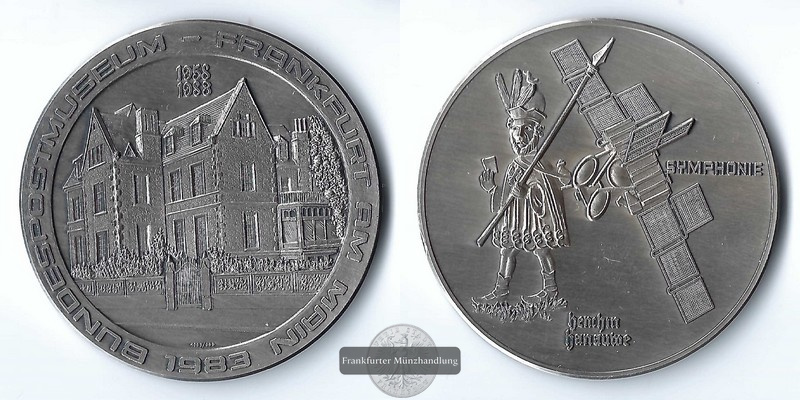  Frankfurt Medaille  1980 - Bundespostmuseum  FM-Frankfurt Feinsilber: 49,95g   