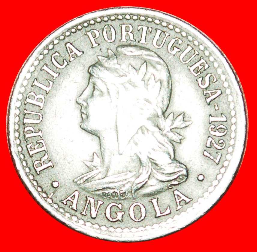  • PORTUGAL (1927-1928): ANGOLA ★ 10 CENTAVOS 2 MACUTAS 1927! LOW START★ NO RESERVE!   