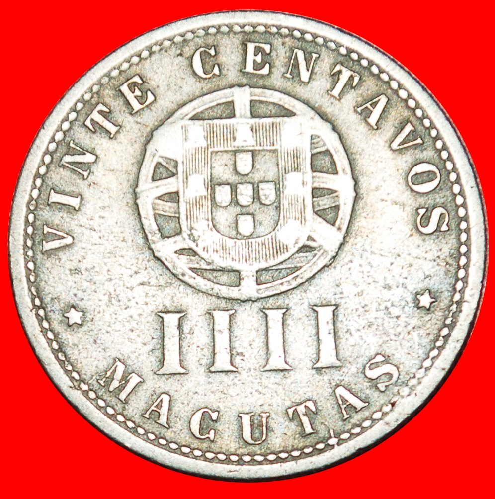  • PORTUGAL (1927-1928): ANGOLA ★ 20 CENTAVOS 4 MACUTAS 1928! OHNE VORBEHALT!   