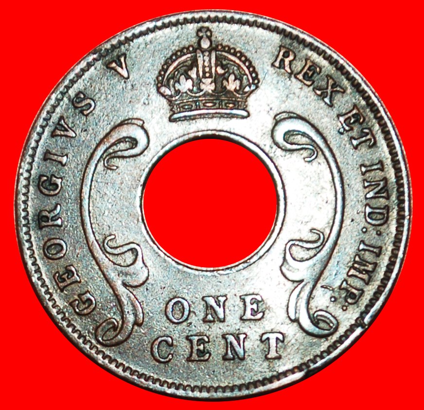  • GROSSBRITANNIEN (1922-1935): OSTAFRIKA ★ 1 CENT 1927! Georg V. (1911-1936) OHNE VORBEHALT!   