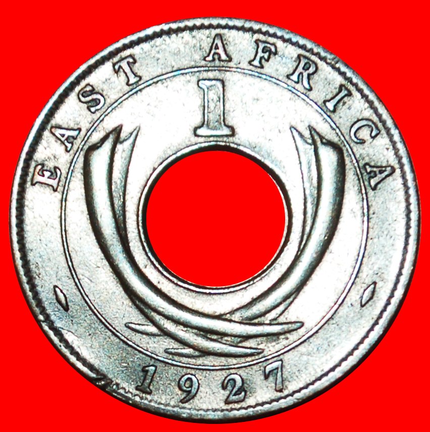  • GROSSBRITANNIEN (1922-1935): OSTAFRIKA ★ 1 CENT 1927! Georg V. (1911-1936) OHNE VORBEHALT!   