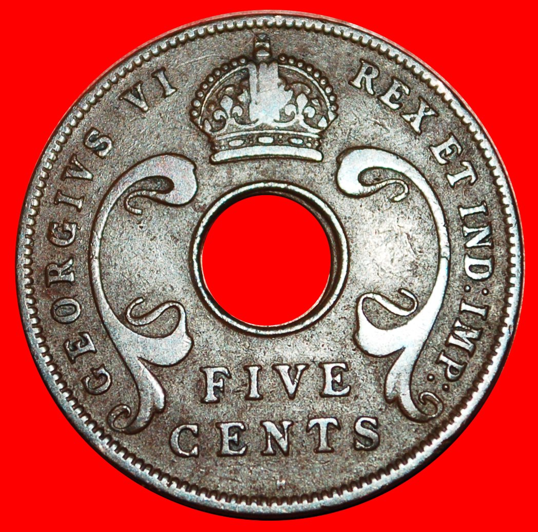  • GROSSBRITANNIEN (1937-1943): OSTAFRIKA ★ 5 CENTS 1937H! Georg VI. (1937-1952) OHNE VORBEHALT!   