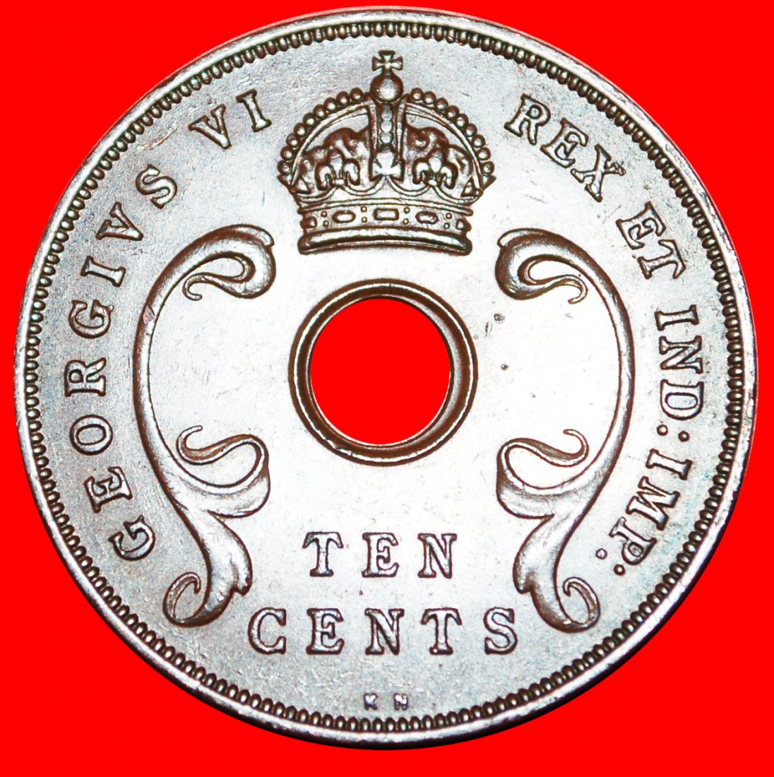  • GROSSBRITANNIEN (1937-1945): OSTAFRIKA ★ 10 CENTS 1937KN! Georg VI. (1937-1952) OHNE VORBEHALT!   