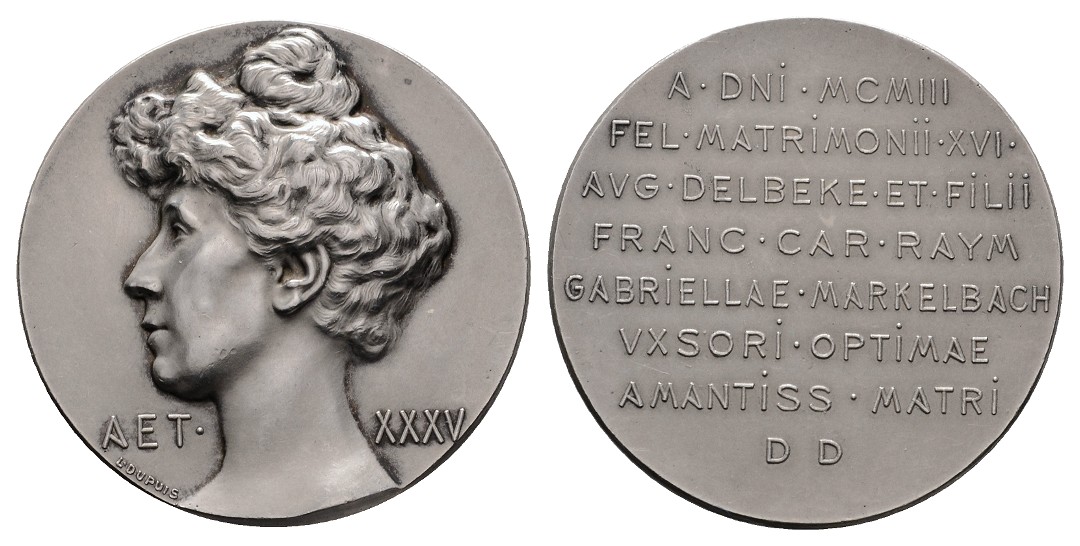  Linnartz Frankreich Silbermedaille 1903 (Depuis), 35,7 mm, 17,3 Gr., vz-st   