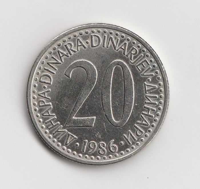  20 Dinara  Jugoslawien 1986 (M446)   