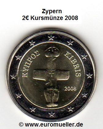 Zypern ...2 Euro Kursmünze 2008...unc.   