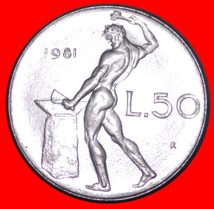  • NUDE VULCAN (1954-1989): ITALY ★ 50 LIRA 1981R! LOW START★ NO RESERVE!   