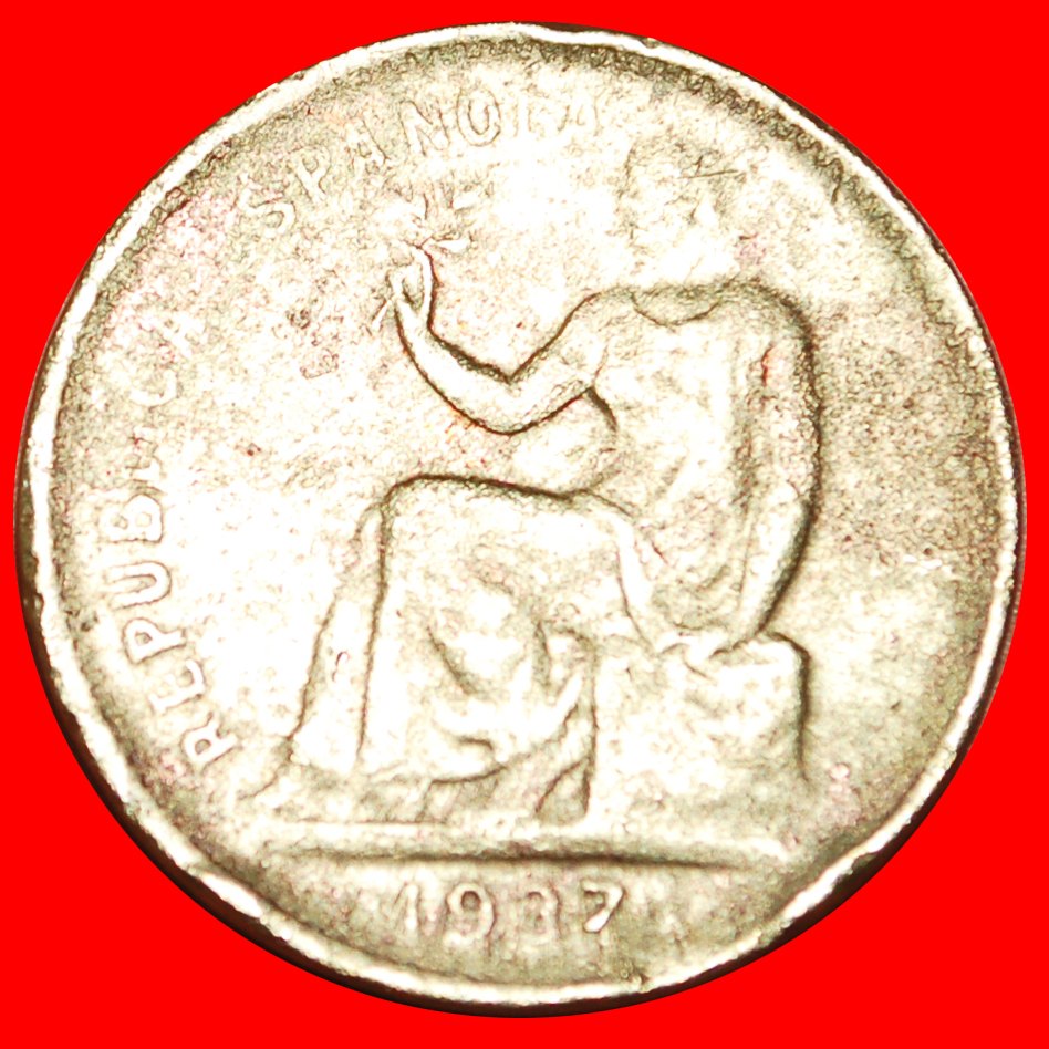  • II REPUBLIC (1931-1939): SPAIN ★ 50 CENTIMOS 1937! LOW START★ NO RESERVE!   