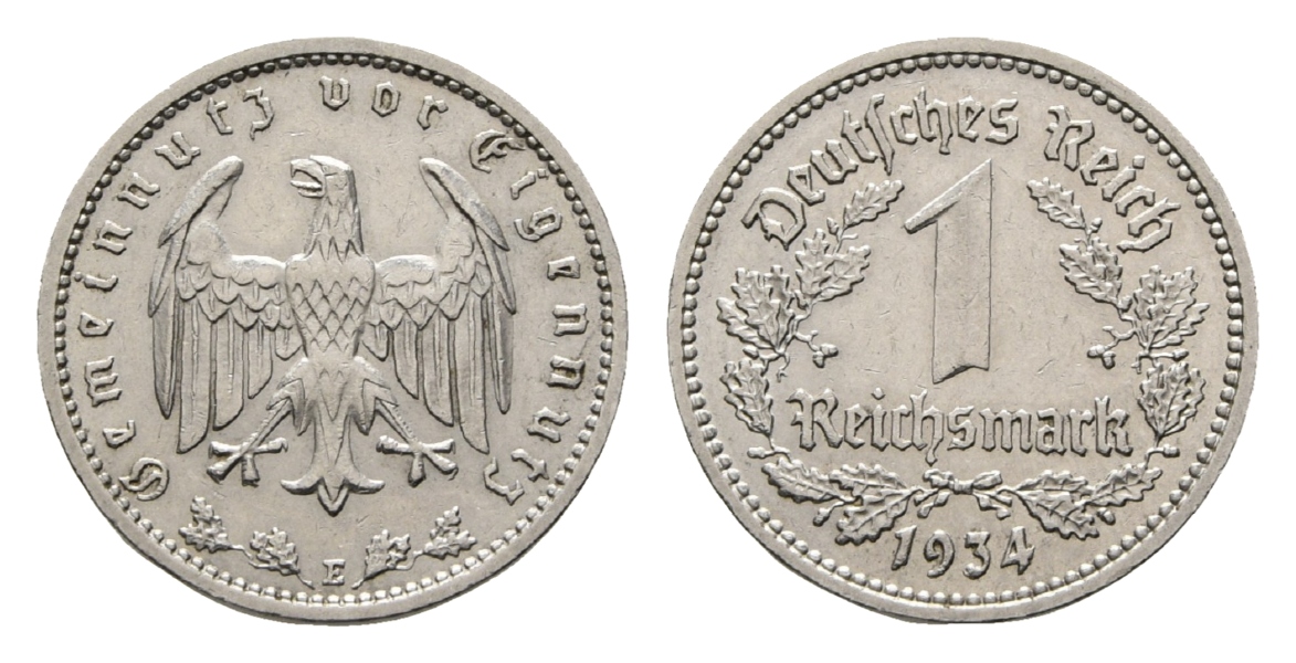 Deutsches Reich, 1 Reichsmark 1934   