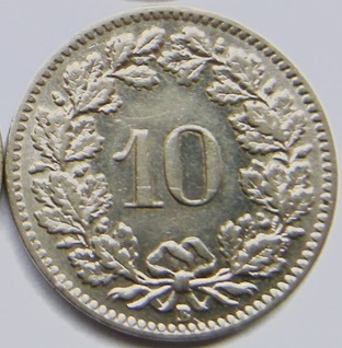  Schweiz, 10 Rappen 1939 B   