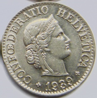  Schweiz, 10 Rappen 1939 B   