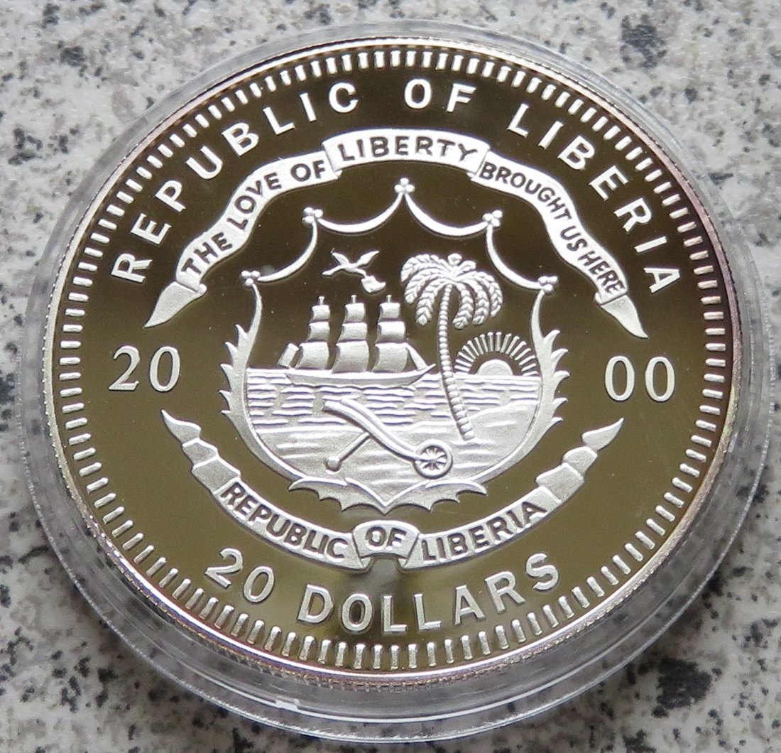  Liberia 20 Dollar 2000, Brüssel   
