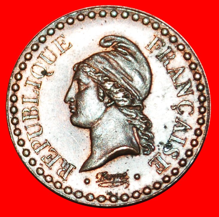  • II REPUBLIC (1848-1852): FRANCE ★ 1 CENTIME 1848A MINT LUSTER! LOW START ★ NO RESERVE!   