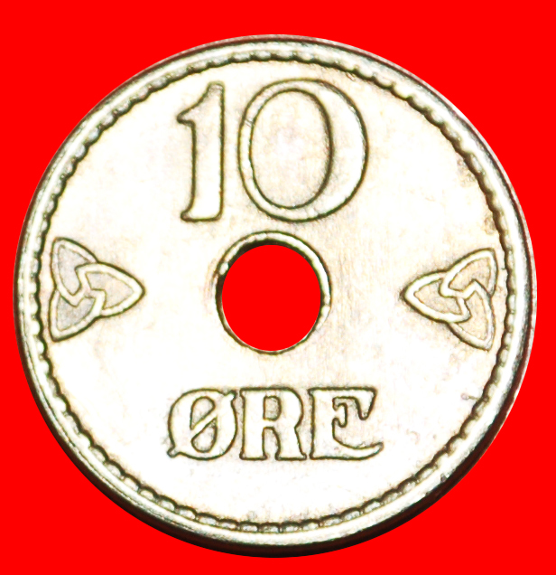  • ROSEN (1924-1951): NORWEGEN ★ 10 OERE 1947 Haakon VII. (1905-1957)! OHNE VORBEHALT!   