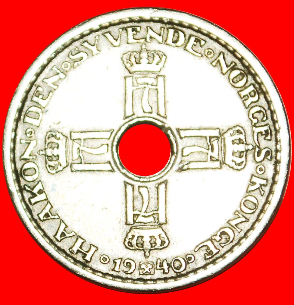  • ORDER OF ST. OLAF (1925-1951): NORWAY ★ 1 CROWN 1940 WARTIME (1939-1945)! LOW START ★ NO RESERVE!   