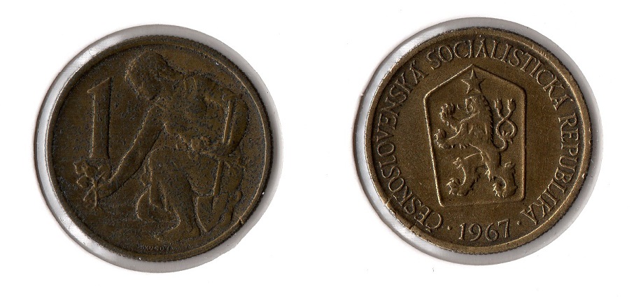  Tschechoslowakei 1 Koruna 1967 ss-vz   