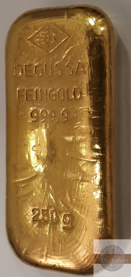 BRD  Goldbarren  250g MM-Frankfurt Feingold: 250g Degussa  
