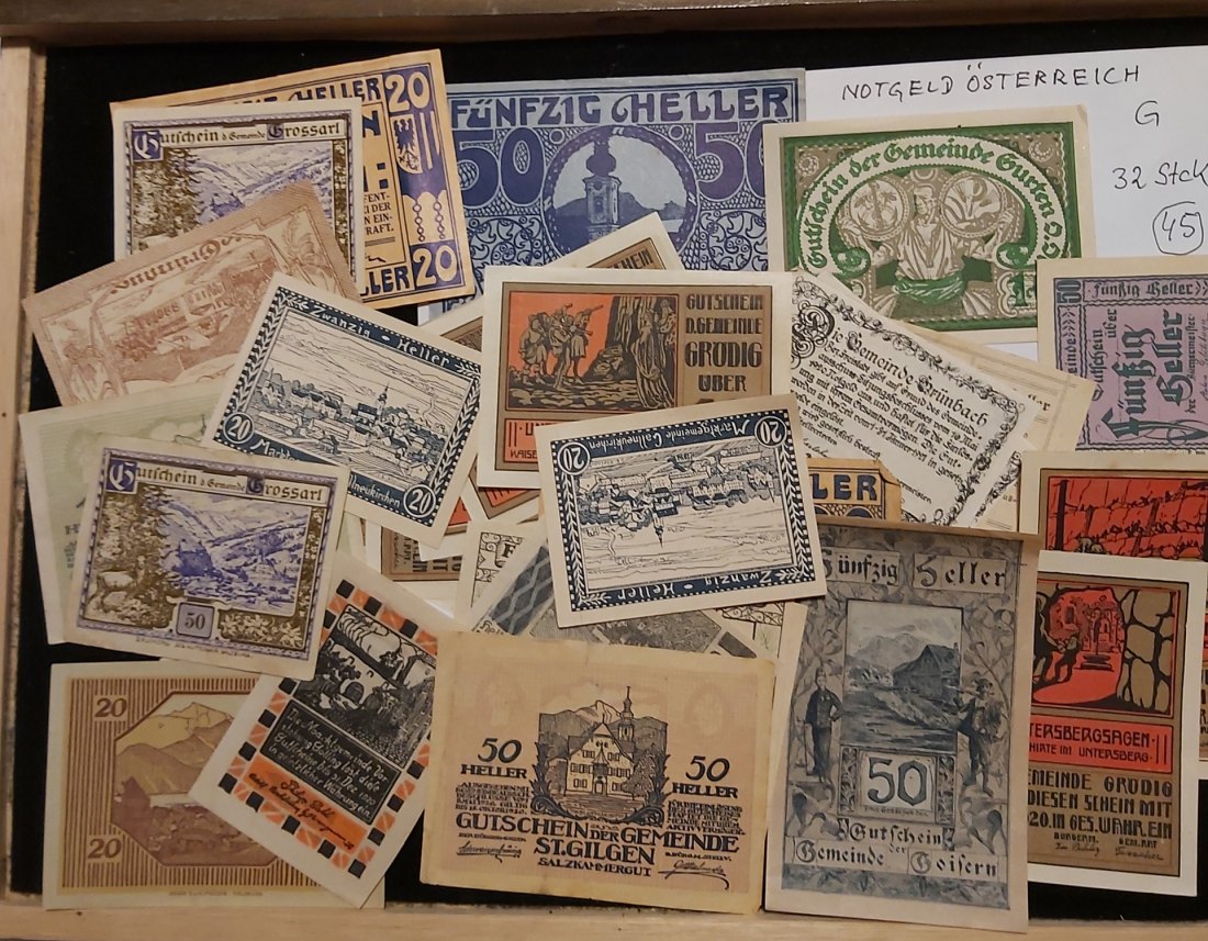  Österreich, Papiernotgeld - Städtenotgeld G; 32 Stück   
