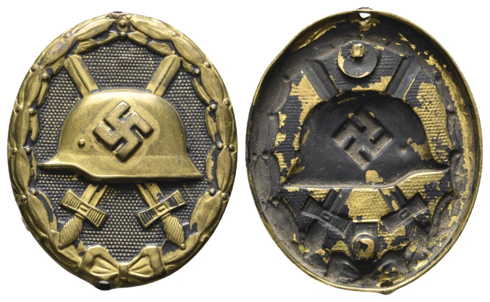  Deutschland; Medaille o.J., Messingblech geprägt, Nadel fehlt, tragbar, 12,03 g, 44 x 37 mm   