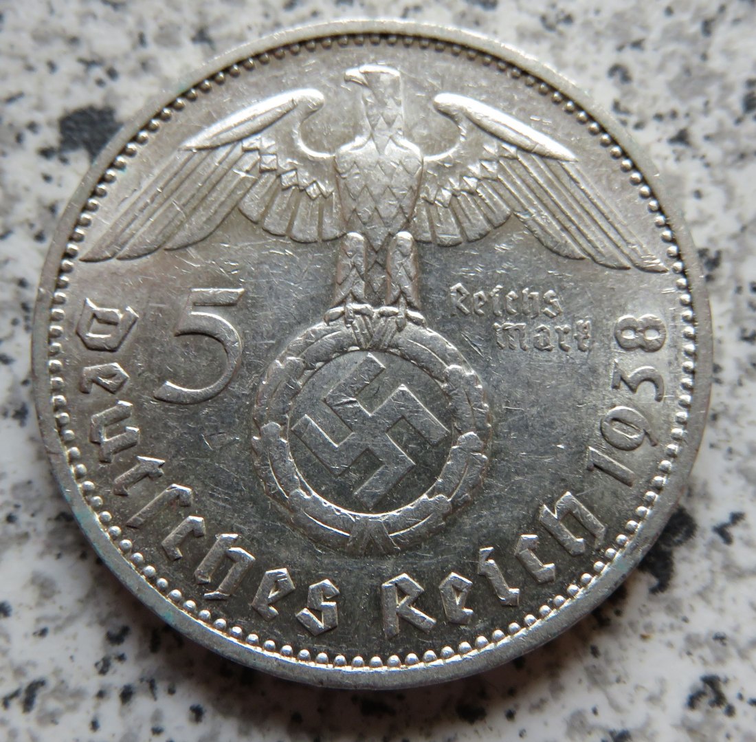  Drittes Reich 5 Reichsmark 1938 E   