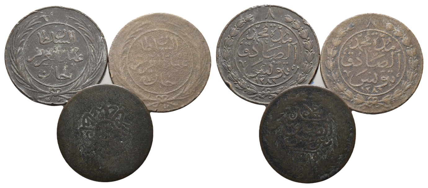  Tunesien; 3 Münzen   