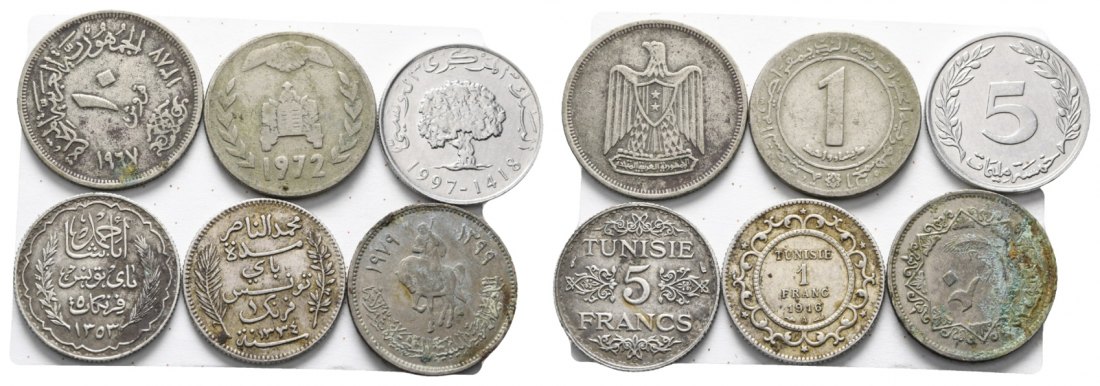  Ausland; 6 Stück Kleinmünzen   