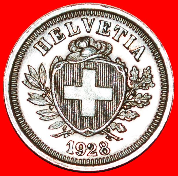 • HAT ON THE SHIELD (1850-1941): SWITZERLAND ★ 1 RAPPEN 1928B! LOW START! ★ NO RESERVE!