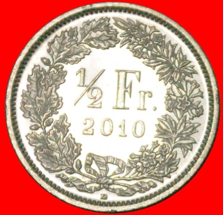 • MIT STERN (1983-2021): SCHWEIZ ★ 1/2 FRANC 2010 uSTG STEMPELGLANZ! OHNE VORBEHALT!