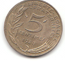  5 Centimes Frankreich 1980 (C205  b.   