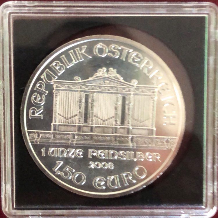 Austria - 1oz Austrian Vienna Philharmonic Silver Coin 2008