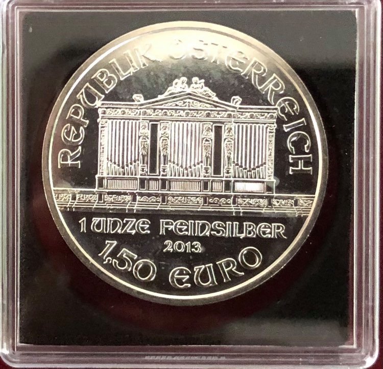 Austria - 1oz Austrian Vienna Philharmonic Silver Coin 2013