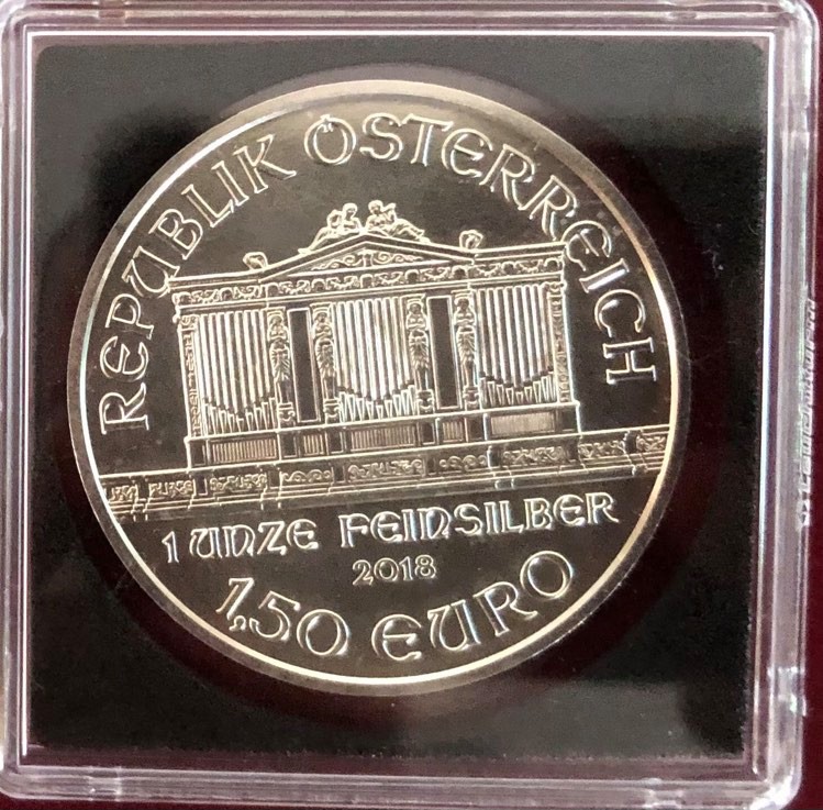 Austria - 1oz Austrian Vienna Philharmonic Silver Coin 2018