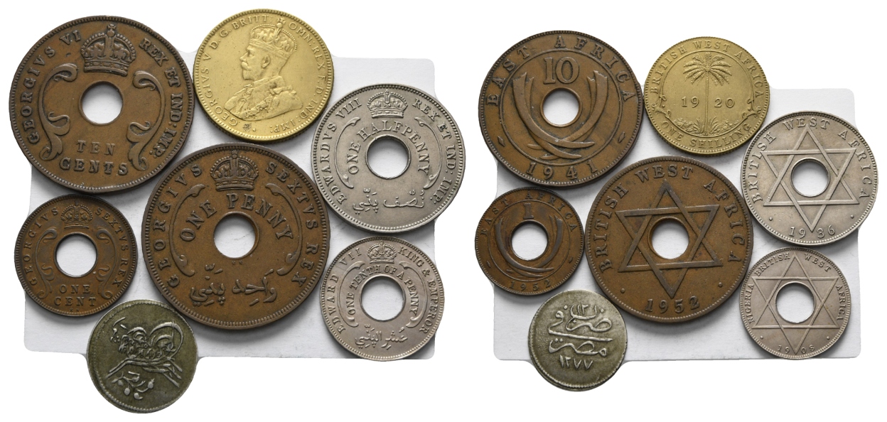  Westafrika; 7 Kleinmünzen   