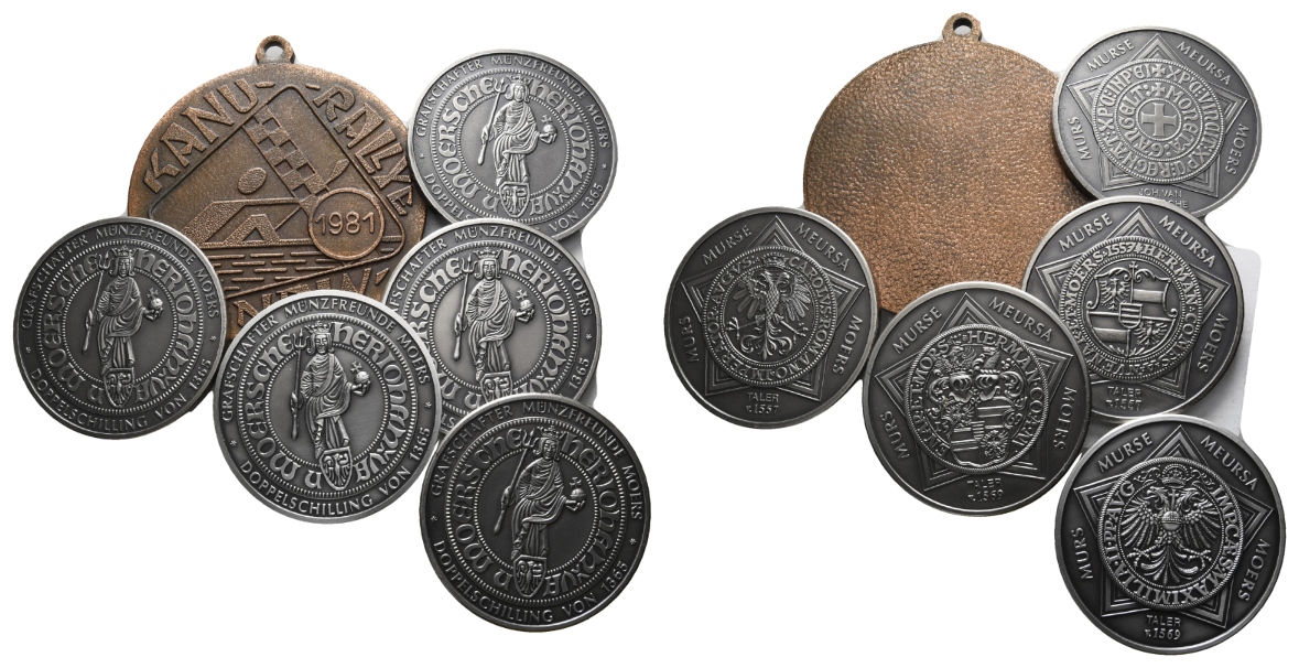  BRD; Diverse Medaillen, versilbert u. Bronze   