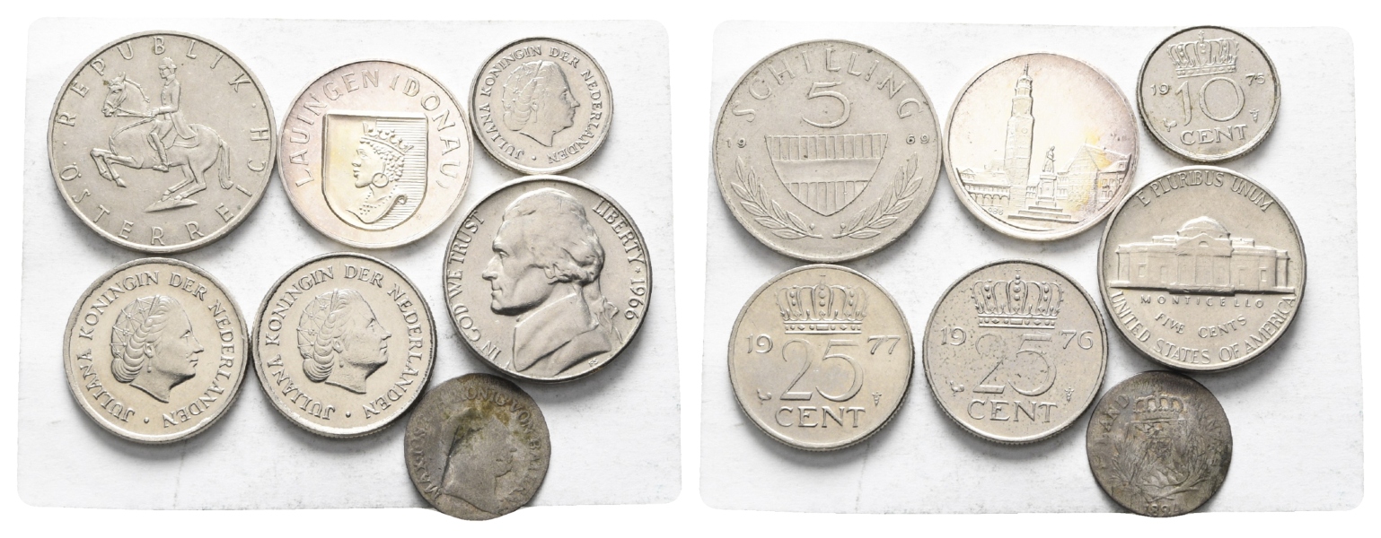  Europa; 7 Stück Kleinmünzen   