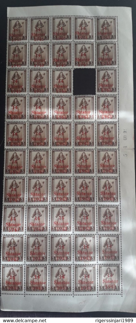 STAMPS GERMAN Occupation in Albania 14 September 1943