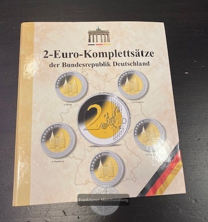  BRD,8 Sets Bundesländer 40x2 Euro A,D,F,G,J Gedenkmünzen im Sammelordner FM-Frankfurt gewicht:1,09kg   