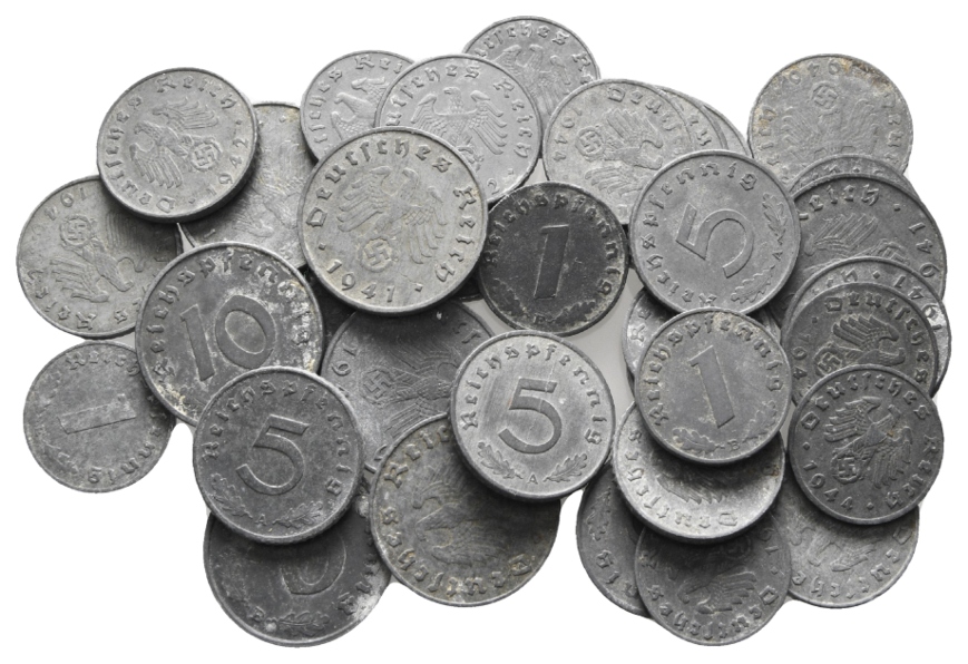  Deutsches Reich, 37 Kleinmünzen   