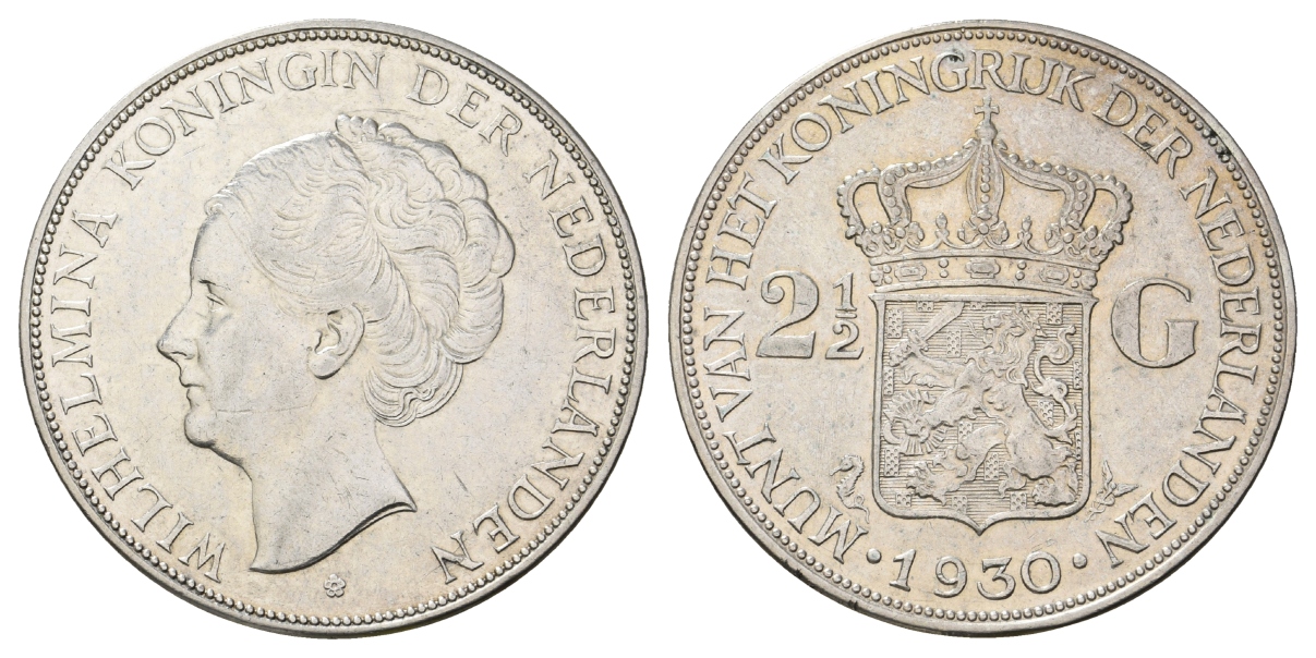 Niederlande;  2 1/2 Gulden 1930   